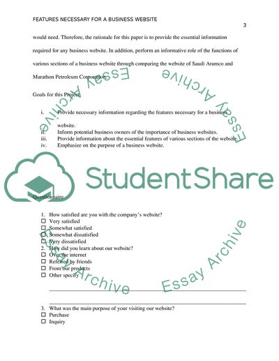 Features of a Business Website