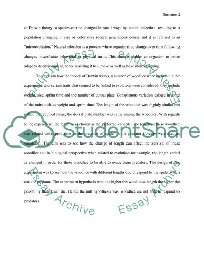 Effect of Length on the Survival Rate of Woodlice