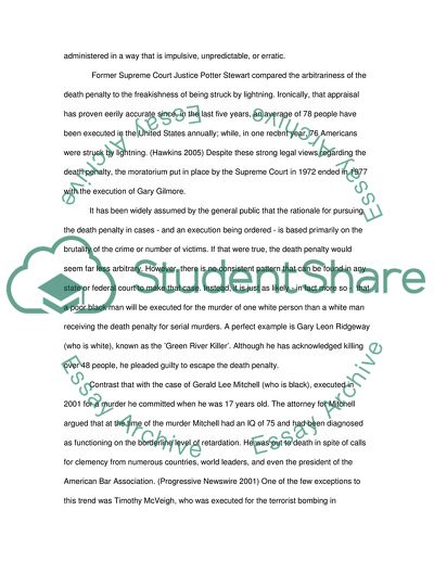 Capital Punishment - Arbitrary by Nature