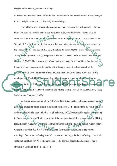 Integration of Theology and Counseling