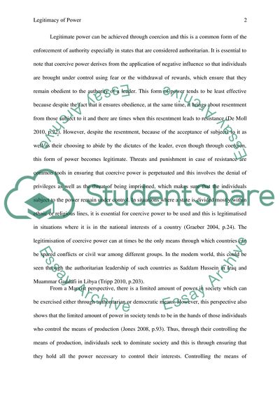 Is Power Legitimate only When Exercised with the Consent of Those Subject to It