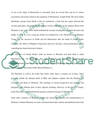 Joseph Smith, Brigham Young and the Origins of Mormonism