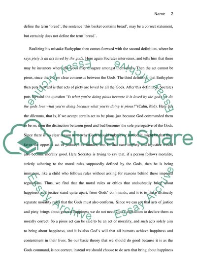 Socrates and Euthyphro