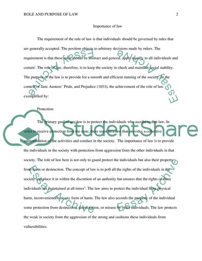 The Requirement of the Rule of Law