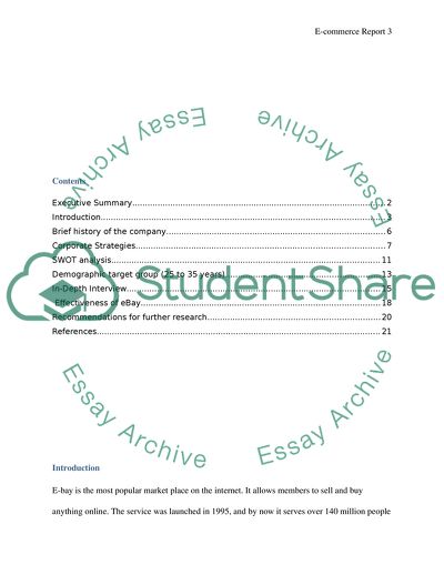 E-Bay: Online Platform for Business