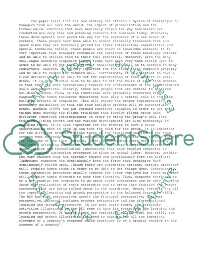 The applied significance of teambuilding