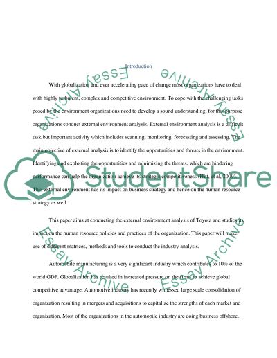 External Environment and HR Policies and Practices