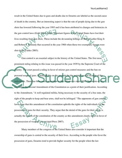 Gun Control in America