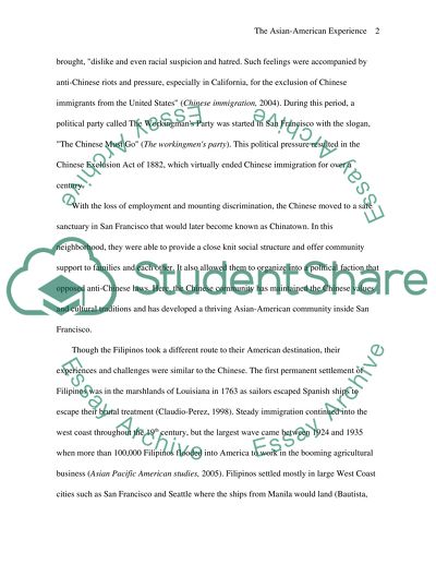 Chinese and Filipino American History in America