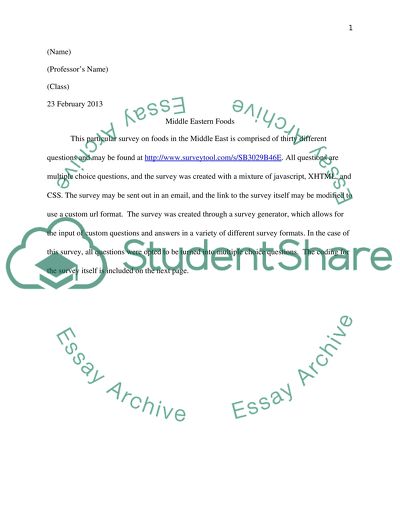 Middle Eastern Foods