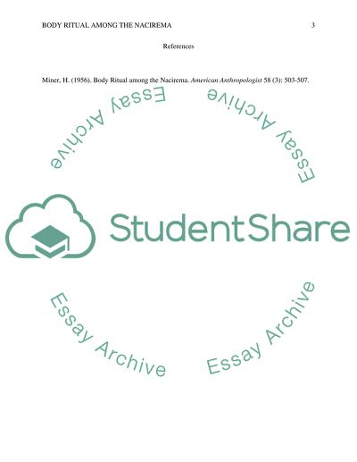 Response Paper to Miner Reading