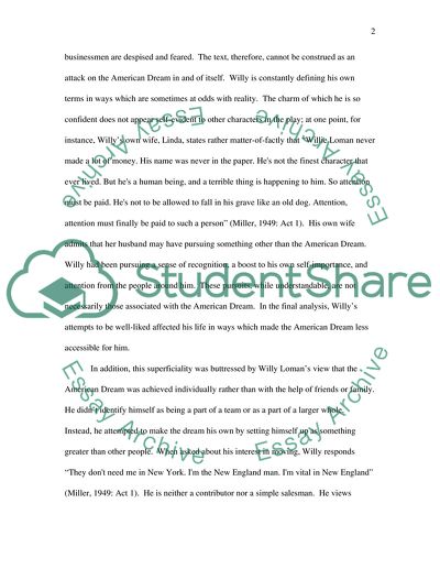 Death of a Salesman and the American Dream