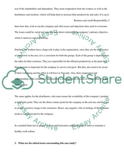 Business and social Responsibility