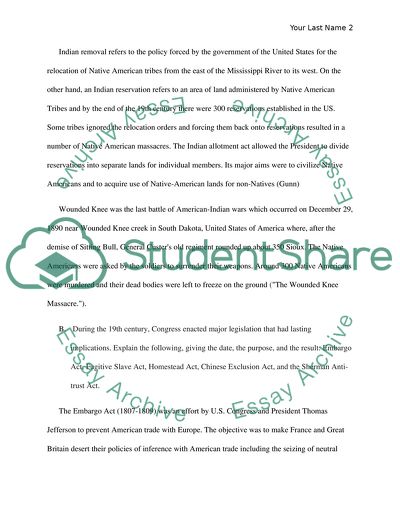 The U.S. Policy toward Native Americans in the 19th Century