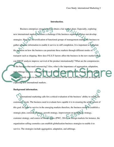 Marketing Strategies of Cosmetics in an International Market