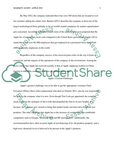 Market Audit: Apple Inc