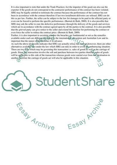 International Convention on the Sales of Goods