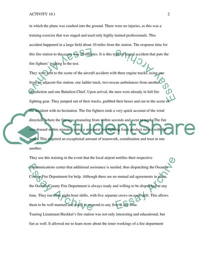 Fire Facility Tour Report