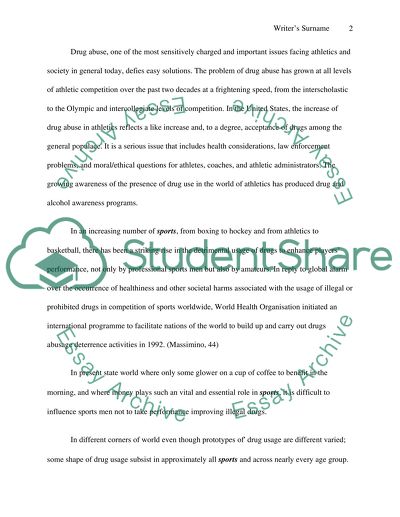 Use And Abuse Of Drugs In Sports