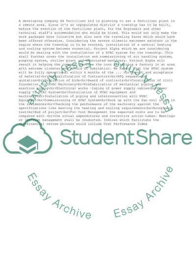 Installation of HVAC System