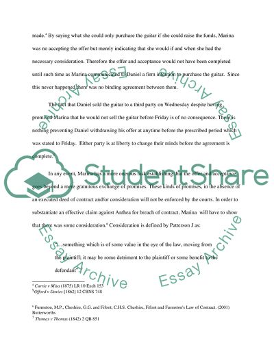 Consideration and International Law