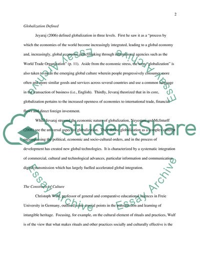 Globalization, Education, and Cultural Identity