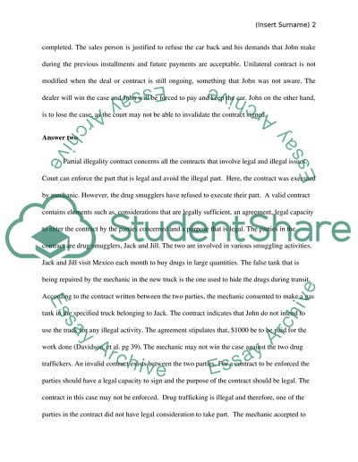 Cases of the contract