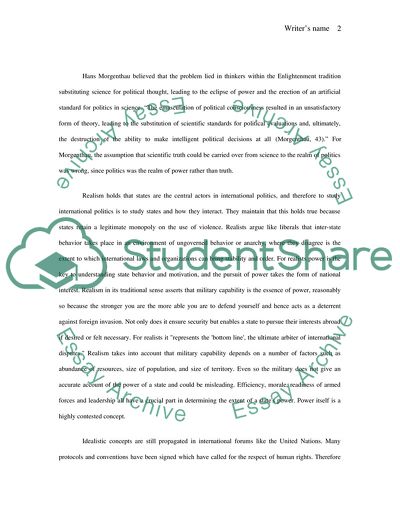 Power in Domestic and International Politics