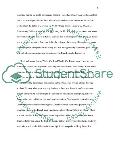 Strange Defeat by Marc Bloch