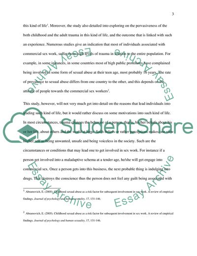 A Connection Between Mental Instability and High-Class Prostitutes