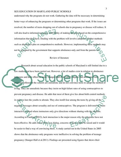 Sex Education in Maryland Public Schools