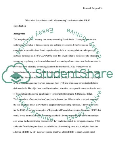 Adoption of IFRS by Developing Countries