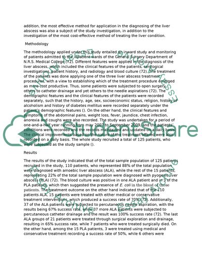 Clinicopathological Study and Management of Liver Abscess in a Tertiary Care Center