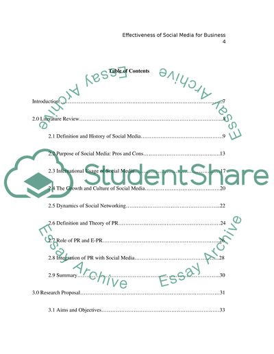 Effectiveness of Social Media for Business Relations