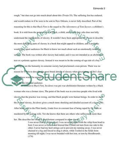 Linda Brent And Jim: Two Slaves A World Apart Term Paper - 1 Linda Brent And Jim: Two Slaves A World Apart Term Paper - 1