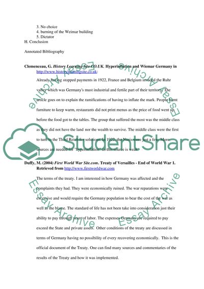 Principle Clauses of Treaty of Versailles and Clauses Involving Germany