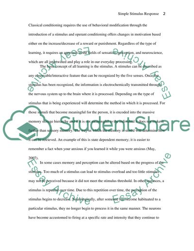 Examples of stimulus in biology picture