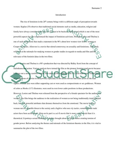 Feminism: Louise and Thelma & Alien