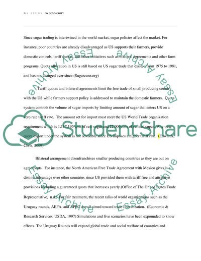 Factors Affecting Trade of Sugar