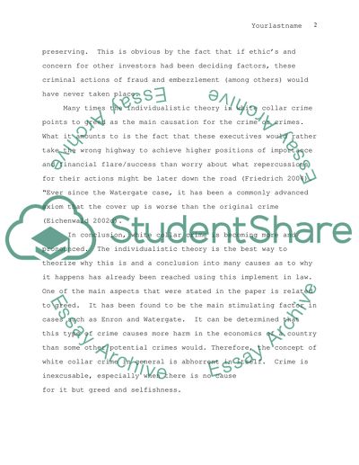 Why White Collar Crimes are Committed