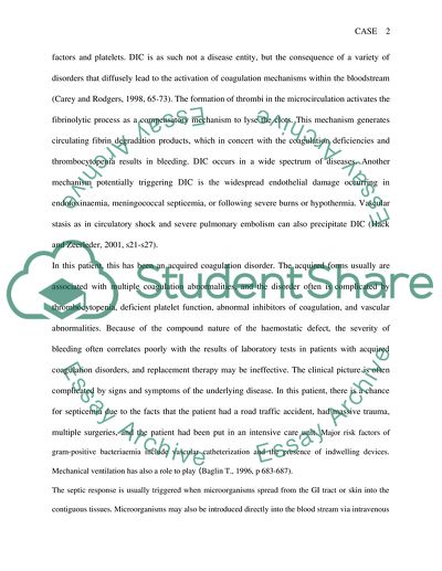 Disseminated Intravascular Coagulation