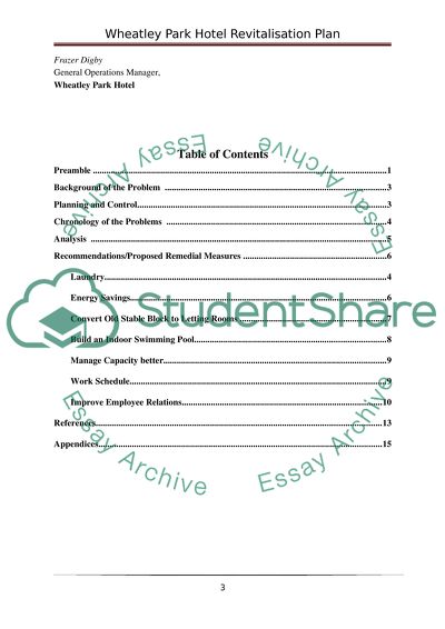Wheatley Park Hotel Revitalisation Plan