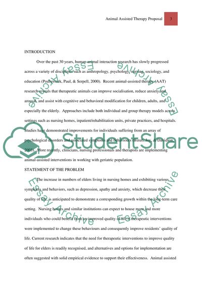 Animal-Assisted Therapy and Quality of Life in Nursing Home Residents