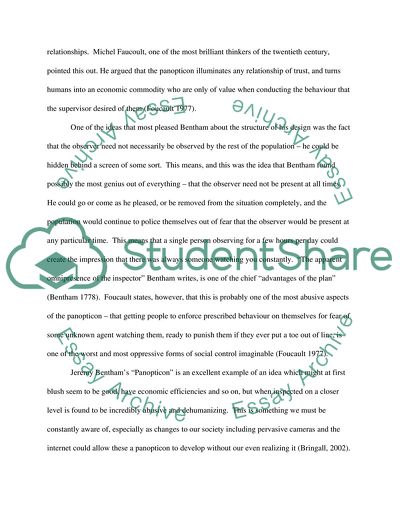 The Idea of Panopticon