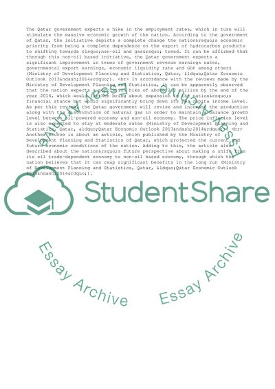 The Effect of Oil and Gas on Qatars Economy