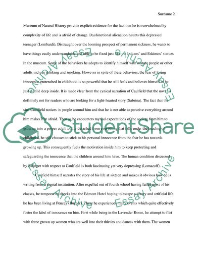 Loss of innocence in Catcher in the Rye