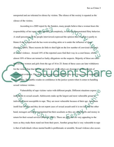 Analyzing Sex as Crime