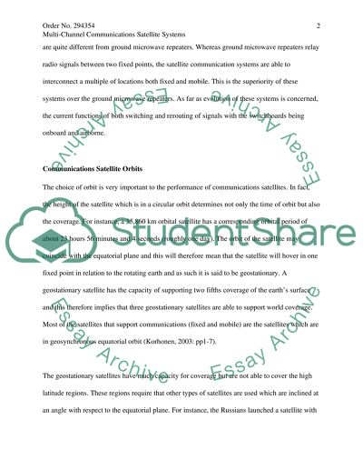 Multi-Channel Communications Satellite Systems