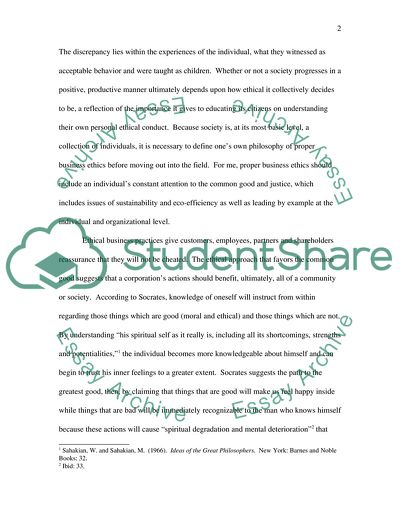 Ethics in Business Practices