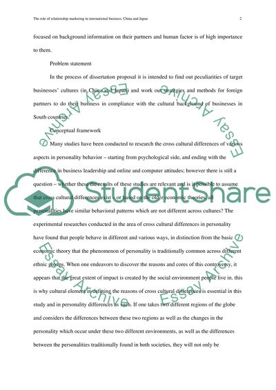 Role of Relationship Marketing in International Business: China and Japan